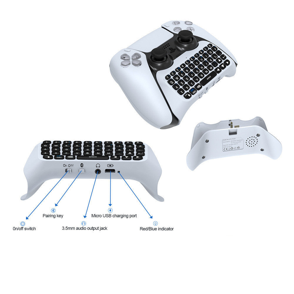 KTX-827219 Bluetooth Keyboard Controller for PS4 with Voice Chat Functionality