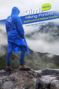HKM-323219 3-in-1 Versatile Waterproof Outdoor Raincoat for Hiking and Trekking