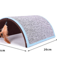 HKM-838611 Plush Carpet Cat Scratch Board in Grey and Brown