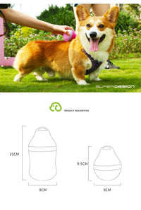 HKM-932115 Collapsible Silicone Pet Bottle with Travel Bowl – Portable Water and Food Container