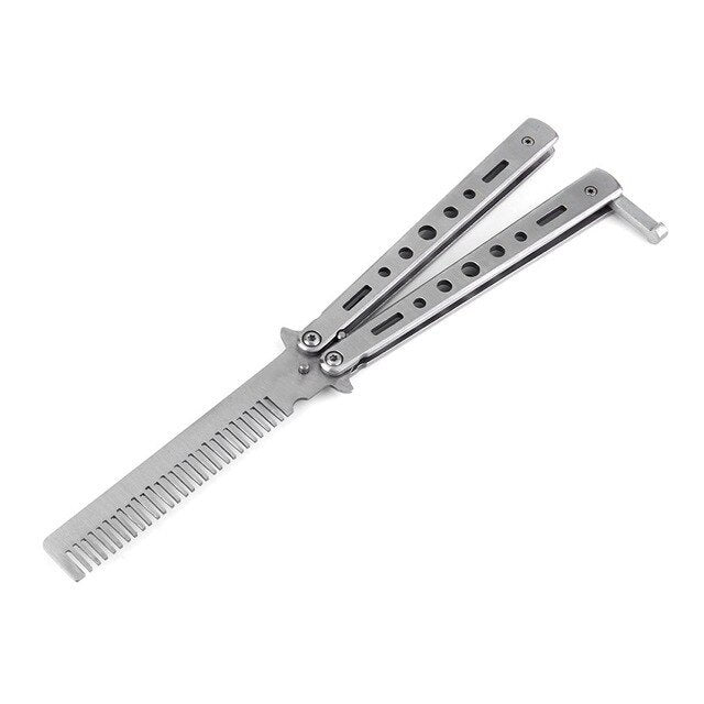 HKM-074963 Stainless Steel Outdoor Spin Comb - 22cm Length, Versatile Tool for Various Activities