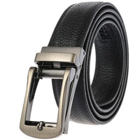 HKM-856083 Men's Leather Belt with Metal Automatic Buckle - Model LY33-2209-5