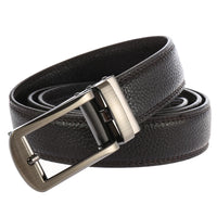 HKM-856083 Men's Leather Belt with Metal Automatic Buckle - Model LY33-2209-5