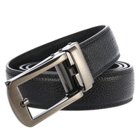 HKM-856083 Men's Leather Belt with Metal Automatic Buckle - Model LY33-2209-5