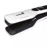 HKM-106579 Steam Hair Brush with Titanium Ceramic Flat Iron and LCD Display, Fast Straightening, 40ML Water Tank
