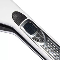 HKM-106579 Steam Hair Brush with Titanium Ceramic Flat Iron and LCD Display, Fast Straightening, 40ML Water Tank