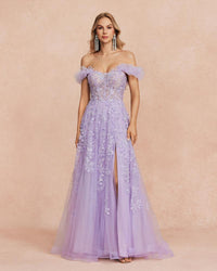 HKM-809491 Elegant Purple Evening Dress for Women - Stylish Formal Wear for Special Occasions
