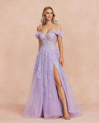 HKM-809491 Elegant Purple Evening Dress for Women - Stylish Formal Wear for Special Occasions