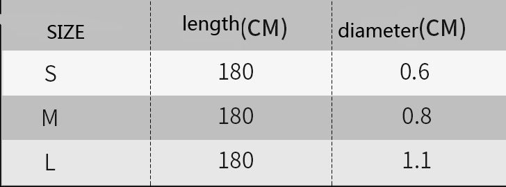 HKM-363411 Durable Dog Walking Rope in Orange, Light Green, Gray, and Black - 180cm Length, Various Diameters Available