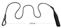 HKM-363411 Durable Dog Walking Rope in Orange, Light Green, Gray, and Black - 180cm Length, Various Diameters Available