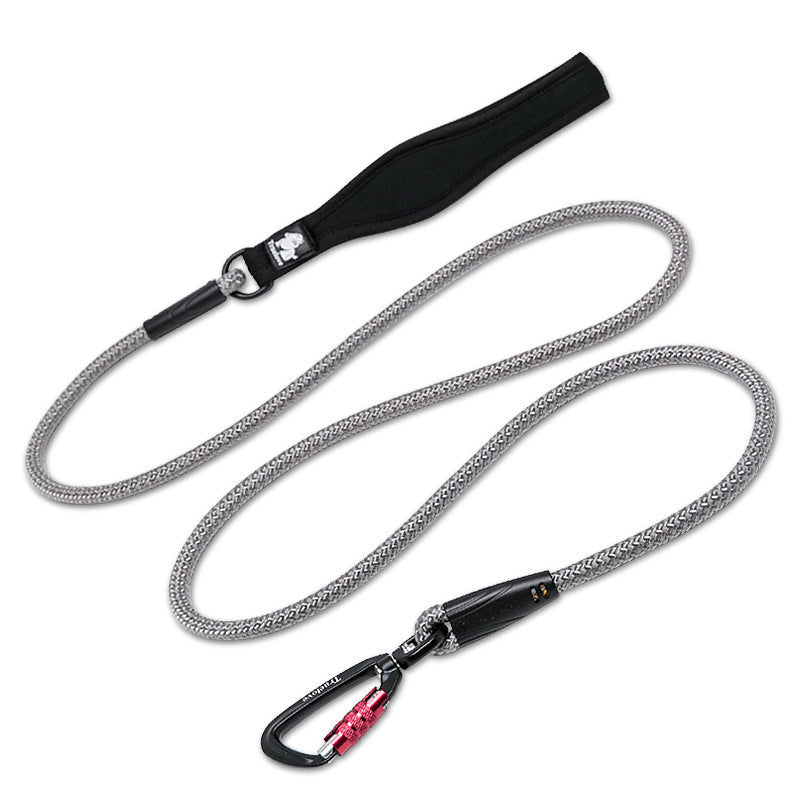 HKM-363411 Durable Dog Walking Rope in Orange, Light Green, Gray, and Black - 180cm Length, Various Diameters Available