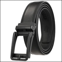 HKM-970195 Men and Women Two-Layer Cowhide Leather Automatic Buckle Belt, Model Ly33-00002-2
