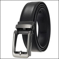 HKM-970195 Men and Women Two-Layer Cowhide Leather Automatic Buckle Belt, Model Ly33-00002-2