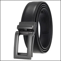 HKM-970195 Men and Women Two-Layer Cowhide Leather Automatic Buckle Belt, Model Ly33-00002-2