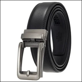 HKM-970195 Men and Women Two-Layer Cowhide Leather Automatic Buckle Belt, Model Ly33-00002-2