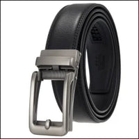 HKM-970195 Men and Women Two-Layer Cowhide Leather Automatic Buckle Belt, Model Ly33-00002-2
