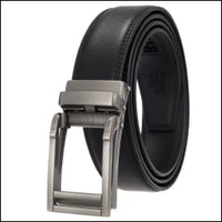 HKM-970195 Men and Women Two-Layer Cowhide Leather Automatic Buckle Belt, Model Ly33-00002-2