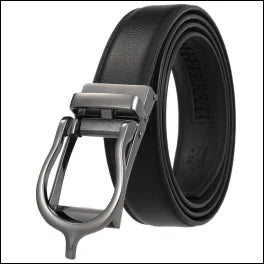 HKM-970195 Men and Women Two-Layer Cowhide Leather Automatic Buckle Belt, Model Ly33-00002-2