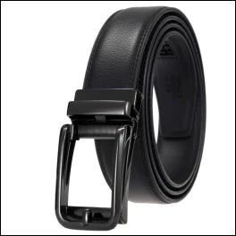 HKM-970195 Men and Women Two-Layer Cowhide Leather Automatic Buckle Belt, Model Ly33-00002-2