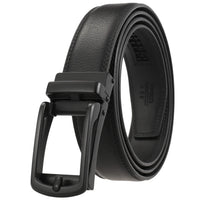 HKM-970195 Men and Women Two-Layer Cowhide Leather Automatic Buckle Belt, Model Ly33-00002-2