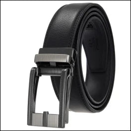 HKM-970195 Men and Women Two-Layer Cowhide Leather Automatic Buckle Belt, Model Ly33-00002-2