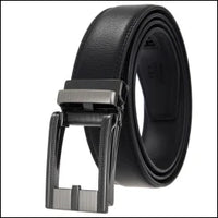HKM-970195 Men and Women Two-Layer Cowhide Leather Automatic Buckle Belt, Model Ly33-00002-2