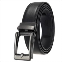 HKM-970195 Men and Women Two-Layer Cowhide Leather Automatic Buckle Belt, Model Ly33-00002-2