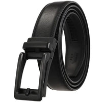 HKM-970195 Men and Women Two-Layer Cowhide Leather Automatic Buckle Belt, Model Ly33-00002-2