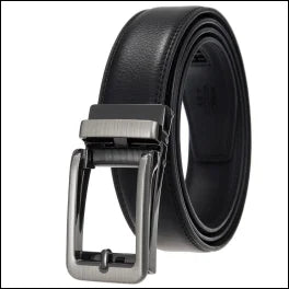 HKM-970195 Men and Women Two-Layer Cowhide Leather Automatic Buckle Belt, Model Ly33-00002-2