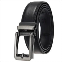 HKM-970195 Men and Women Two-Layer Cowhide Leather Automatic Buckle Belt, Model Ly33-00002-2
