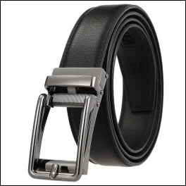 HKM-970195 Men and Women Two-Layer Cowhide Leather Automatic Buckle Belt, Model Ly33-00002-2