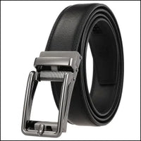 HKM-970195 Men and Women Two-Layer Cowhide Leather Automatic Buckle Belt, Model Ly33-00002-2