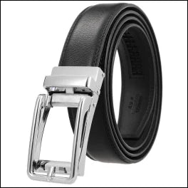 HKM-970195 Men and Women Two-Layer Cowhide Leather Automatic Buckle Belt, Model Ly33-00002-2