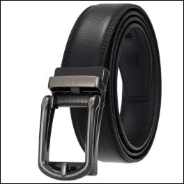 HKM-970195 Men and Women Two-Layer Cowhide Leather Automatic Buckle Belt, Model Ly33-00002-2
