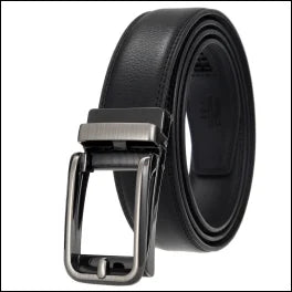 HKM-970195 Men and Women Two-Layer Cowhide Leather Automatic Buckle Belt, Model Ly33-00002-2