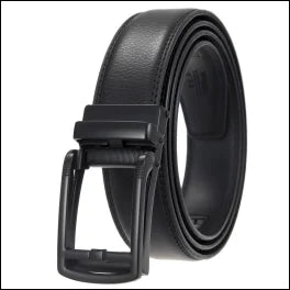 HKM-970195 Men and Women Two-Layer Cowhide Leather Automatic Buckle Belt, Model Ly33-00002-2