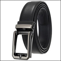 HKM-970195 Men and Women Two-Layer Cowhide Leather Automatic Buckle Belt, Model Ly33-00002-2