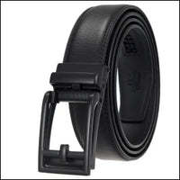 HKM-970195 Men and Women Two-Layer Cowhide Leather Automatic Buckle Belt, Model Ly33-00002-2