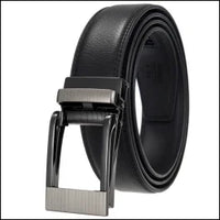 HKM-970195 Men and Women Two-Layer Cowhide Leather Automatic Buckle Belt, Model Ly33-00002-2