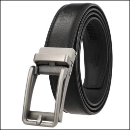 HKM-970195 Men and Women Two-Layer Cowhide Leather Automatic Buckle Belt, Model Ly33-00002-2