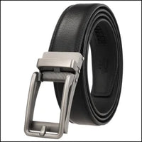 HKM-970195 Men and Women Two-Layer Cowhide Leather Automatic Buckle Belt, Model Ly33-00002-2