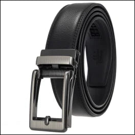 HKM-970195 Men and Women Two-Layer Cowhide Leather Automatic Buckle Belt, Model Ly33-00002-2