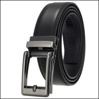 HKM-970195 Men and Women Two-Layer Cowhide Leather Automatic Buckle Belt, Model Ly33-00002-2