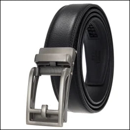 HKM-970195 Men and Women Two-Layer Cowhide Leather Automatic Buckle Belt, Model Ly33-00002-2