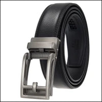 HKM-970195 Men and Women Two-Layer Cowhide Leather Automatic Buckle Belt, Model Ly33-00002-2