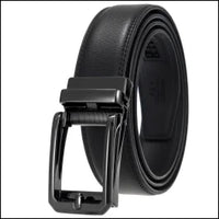 HKM-970195 Men and Women Two-Layer Cowhide Leather Automatic Buckle Belt, Model Ly33-00002-2