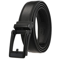 HKM-970195 Men and Women Two-Layer Cowhide Leather Automatic Buckle Belt, Model Ly33-00002-2