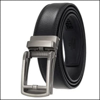 HKM-970195 Men and Women Two-Layer Cowhide Leather Automatic Buckle Belt, Model Ly33-00002-2