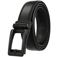 HKM-970195 Men and Women Two-Layer Cowhide Leather Automatic Buckle Belt, Model Ly33-00002-2