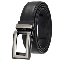 HKM-970195 Men and Women Two-Layer Cowhide Leather Automatic Buckle Belt, Model Ly33-00002-2
